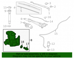 Chevrolet Malibu 16-25 washer reservoir without neck, with sensor