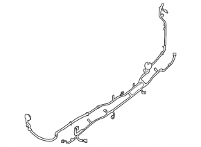 Wiring rear bumper Infiniti JX35 QX60 16-rest, for 4 parking sensors