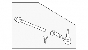 Steering rod with tip left BMW 3 F30 13-18 AWD