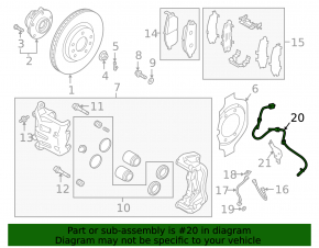 ABS sensor front right Infiniti QX50 19-