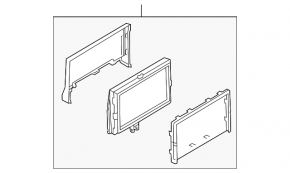Monitor, display, navigation Audi A6 C7 12-15 pre-rest 8 inches
