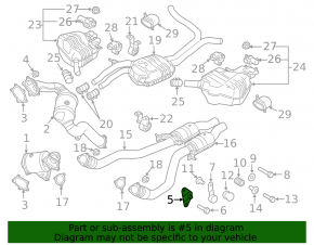 Front muffler bracket Audi A6 C7 12-18