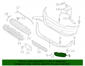 Front bumper grille left Mini Cooper Countryman F60 17-20