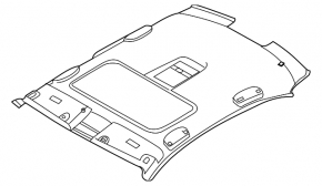 BMW 5 F10 11-16 Headlining for Sunroof Gray