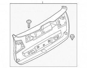 Lower trunk door trim BMW X1 F48 16-22 black