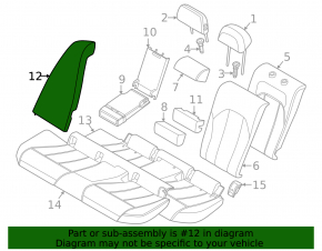 Rear seat side trim left BMW i4 22-26 black leather
