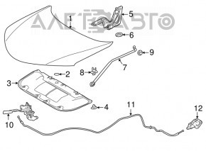 Naked hood Toyota Rav4 13-18 steel, bumpers