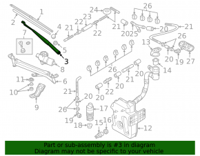 Right windshield wiper arm for VW Beetle 12-19