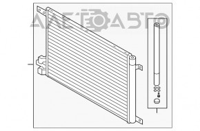 Air conditioning condenser radiator VW Jetta 19-24