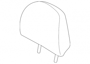 Headrest 2nd row left Subaru Forester 19-22 SK gray leather, dry cleanable