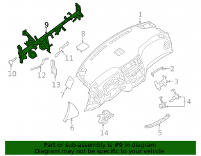 Under-torpedo pipe reinforcement Infiniti JX35 QX60 16-20 rest