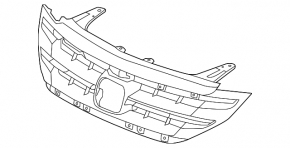 Base of radiator grill grill Honda CRV 12-14 dorest