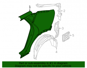 Quarter wing rear left Kia EV6 22-24