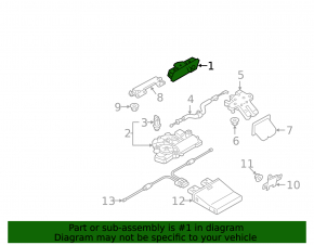 Rear view camera with handle and trunk release button for the Audi Q7 20-26