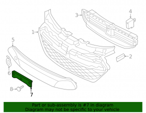 Front license plate area for Hyundai Sonata 11-15
