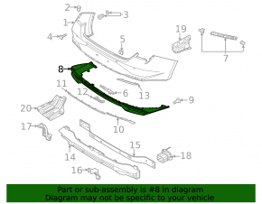 Rear Bumper Lip Hyundai Elantra 21-23 Limited