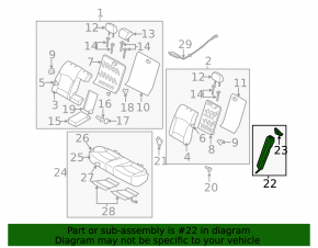 Left rear seat side panel for Hyundai Sonata 11-15, gray cloth, for cleaning