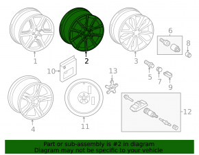 Wheel disk R18 Audi Q5 8R 09-17