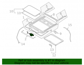 Infiniti FX35 FX45 03-04 sunroof motor