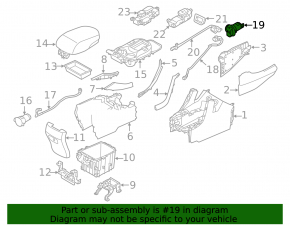 Cigarette lighter central console Hyundai Santa FE Sport 13-18 type-2