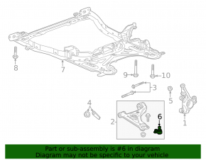 Ball joint front left Buick Encore 13-19