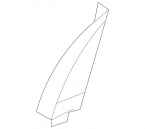 Door plug triangle inner front right Mercedes GLS-class X166 13-19 black under speaker, harman kardon