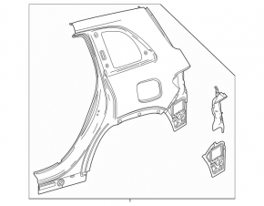 Quarter wing rear left Mercedes X247 GLB 20-26