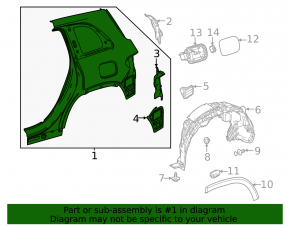 Quarter wing rear left Mercedes X247 GLB 20-26