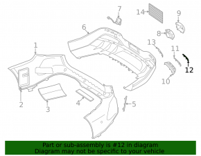 Right rear bumper molding Mercedes EQS-class V297 22-25 AMG pkg, night pkg
