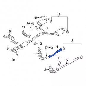 Right intake pipe Ford Explorer 13-19 3.5 sport