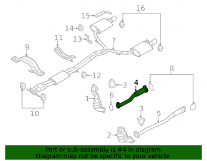 Right intake pipe Ford Explorer 13-19 3.5 sport