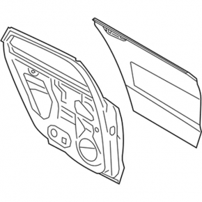 Lincoln MKZ 13-20 bare rear right door