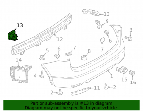 Rear bumper reinforcement fang left Nissan Rogue Sport 17-22
