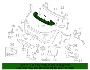 Front bumper center mount for Land Rover Range Rover Evoque 12-18