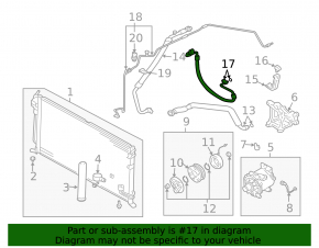 Air conditioning condenser-compressor pipe for Mitsubishi Galant 04-12