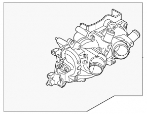 Water pump with thermostat housing for Volkswagen Jetta 22-26 1.5T