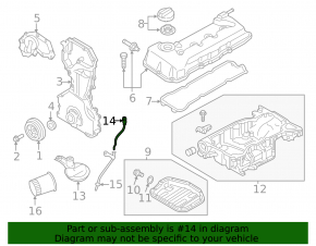 Oil Dipstick Nissan Rogue 14-20 2.5