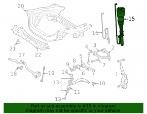 Front right air shock absorber for Mercedes S-class W221