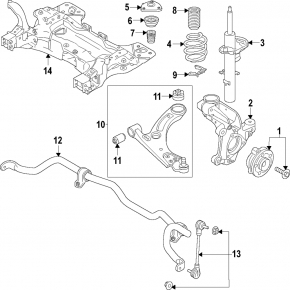 Lower control arm, front right, Volvo C40 22-24