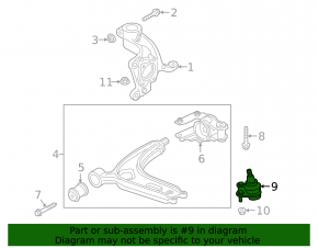 Ball joint front left VW Atlas 18-24