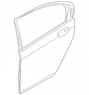Door assembly rear right BMW 5 G30 17-23