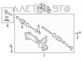 Steering rod left Toyota Avalon 05-12 CTR