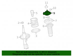 Front left shock absorber support for Toyota Corolla 14-19