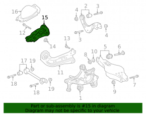 Trailing arm bracket rear right Lexus UX200 UX250h 19- bottom