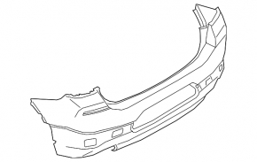 Rear bumper bare BMW X2 F39 18-23 2018-23 without m sport pkg bumper cover & trim
