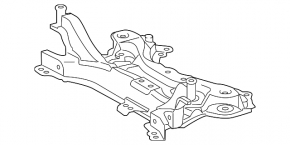Front subframe Toyota Prius 30 10-15 rusty