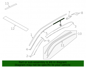 Roof lining bracket outer center left BMW i3 14-21