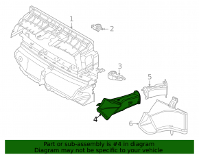 Right front brake cooling duct for BMW 3 G80 21-25 M3