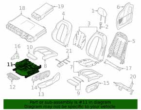 Motor for longitudinal adjustment of the passenger seat BMW X1 F48 16-22 without seat frame