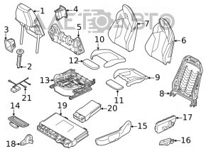 Motor for adjusting the tilt of the passenger seat cushion BMW X2 F39 18-19 without seat frame